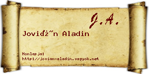 Jovián Aladin névjegykártya